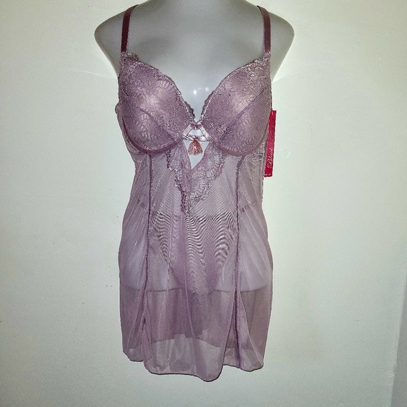 BLACK FUSCHIA Other - NWT LAVENDER 3X CHEMISE SLIP SLEEPWEAR SEXY UNDERWIRE by BLACK FUCHSIA